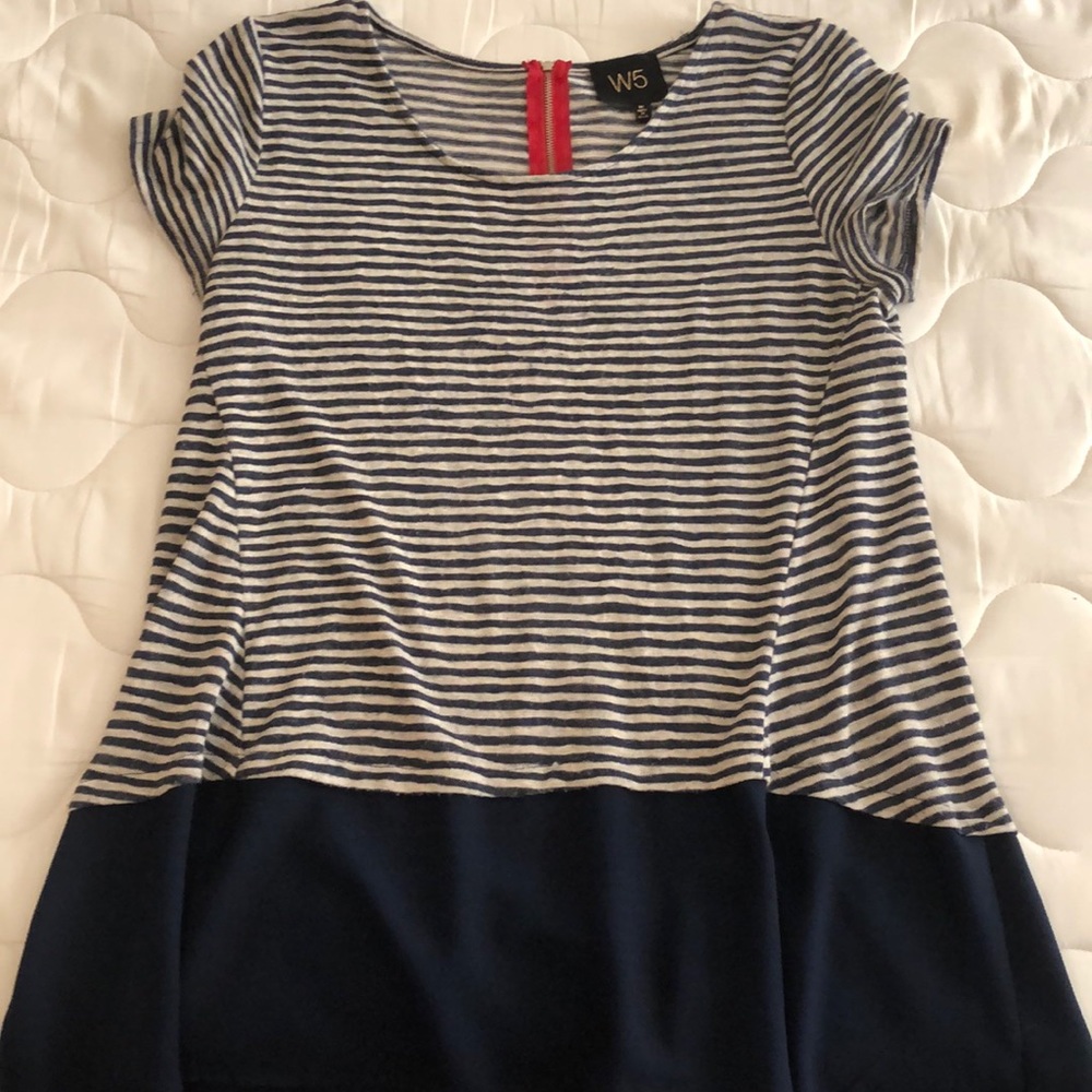 Navy striped top